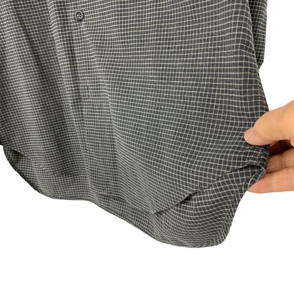 Mens Vintage Y2K Hart Schaffner Marx Shirt M Italy Plaid Classic Oversize 3859 - Picture 4 of 10